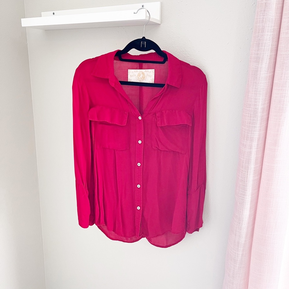 Anthropologie Bella Dahl Button Down in Red